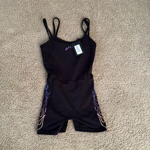 Darc Sport Black Jumpsuit with Purple and Blue Accents